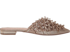 Cecelia New York Nox Mule Gold Metallic Sparkle Pointed Toe Flats Slide Sandals
