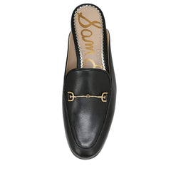 Sam Edelman Laurna Linnie Blakc Leather Elegant Slip On Pointed Toe Classic Mules