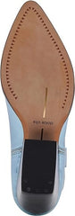 Dolce Vita Landen Electric Blue Leather Pull On Stacked Block Heel Western Boots