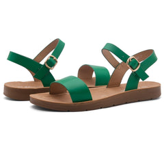 Herstyle Womens Monday Open Toes One Band Ankle Strap Flat Sandals