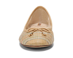 Sam Edelman Felicia Luxe Natural Multi Slip On Rounded Closed Toe Flexible Ballet Flat Wide