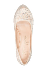 Lauren Lorraine Victoria Platform Pump Rhinestone High Heel Formal Dress Shoes