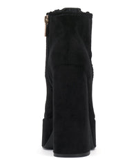 Jessica Simpson Saima Black Lace Up Round Toe Block Heel Platform Ankle Boots