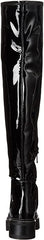 Sam Edelman Lydia Black Chunky Lug Sole Rounded Toe Over The Knee Fashion Boots