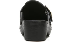 Dr. Scholl's Original 365 Black Slip On Rounded Toe Buckle Strap Accent Clogs