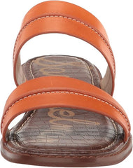Sam Edelman Haydee Classic Orange Fashion Slip On Open Toe Heeled Slides Sandals