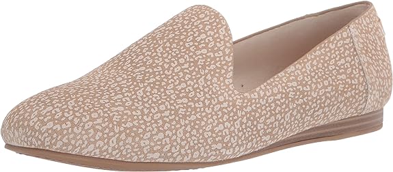 Toms Darcy Natural Mini Leopard Printed Suede Almond Toe Slip On Fashion Flats