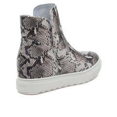 JSlides Women's POSH Hidden Wedge Round toe Platform Sneaker, OFF WHT/BLK EMB