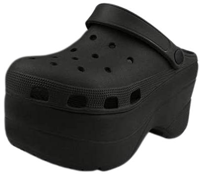 Cape Robbin Gardener Black Platform Wedge Heeled Slip On Mules Clogs Slippers