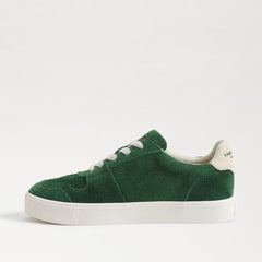 Sam Edelman Ellie Pine/White Leather Lace Up Low Top Chunky Heeled Sneakers