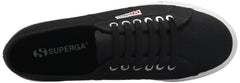 Superga 2790 Black canvas White Platform Low-Top Wedge Flatform Sneakers