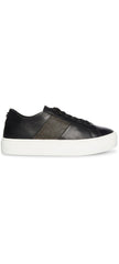 Steve Madden Swept Black Lace Up Rounded Closed Toe Platform Fashion Sneakers
