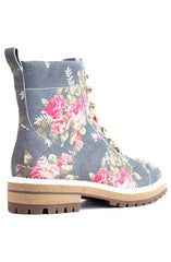Cecelia New York Chance Lace Lug Sole Combat Boot Up Combat Moto Hiker Booties