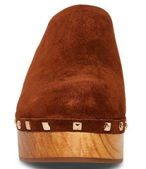 Steve Madden Brooklyn-1 Cognac Suede Fashion Embellished Platform Slip On Clogs