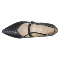 Naturalizer Florencia Black Lizard Fashion Pointed Toe Buckle Mary Jane Pumps 10
