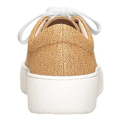Aerosoles Term Paper Nude Lace Up Fabric White Platform Tennis Shoe Sneaker