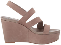 Vince Camuto VELLEY Ankle Strap Caged Strappy Sandal Taupe Platform Wedge