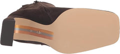 Sam Edelman Irie Chocolate Brown Squared Toe Block Heeled Fashion Ankle Booties