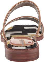 Sam Edelman Haydee Blush Multi Fashion Slip On Open Toe Heeled Flat Sandals
