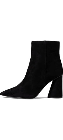 Steve Madden Vallor Black Spool Heel Pointed Toe Suede Ankle Fashion Boots