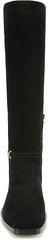 Sam Edelman Clive Black Suede Athletic Calf Square Toe Knee High Fashion Boots