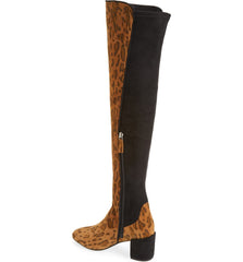 Cecelia New York Nikita Spot Over the Knee Boot Leopard Fitted Stretchy Boots