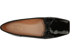 Circus By Sam Edelman Teresa Black Patent Bow Detail Vamp Square-Toe Ballet Flat