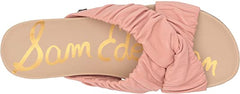 Sam Edelman Aliana Cali Rose Leather Wedge Cushioned Slip On Slides Sandals