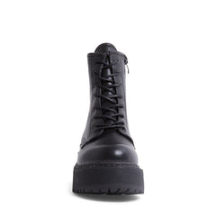 Steve Madden Betty 2.0 Black Rounded Closed Toe Lace Up Classic Combat Boots