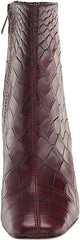 Sam Edelman Codie Bordeaux Side Zipper Squared Toe Fashion Ankle Boots