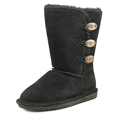 Bearpaw Girls' Lauren Youth Fashion Boot, Black II, 2 M US Big Kid