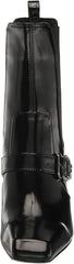 Sam Edelman Suzette Black Leather Buckle Detailed Squared Toe Ankle Boots