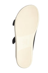 Jane and the Shoe JOEY Slide Sandal Black Slip On Slide Platform Wedge Sandals