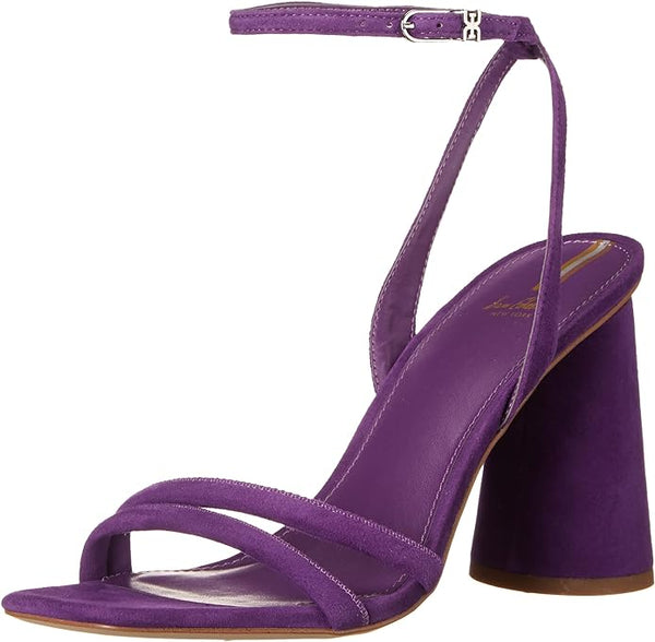 Sam Edelman Kia Royal Orchid Squared Open Toe Ankle Strap Block Heeled Sandals