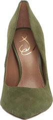 Sam Edelman Hazel Dried Thyme Stiletto Heel Pointed Toe Slip On Wide Pumps