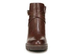 Naturalizer Madalynn Black Cinnamon Fashion Buckle Water Repellent Ankle Boots