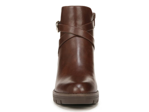 Naturalizer Madalynn Black Cinnamon Fashion Buckle Water Repellent Ankle Boots W