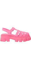 Steve Madden Echo Hot Pink Ankle Strap Chunky Platform Fisherman Sandals