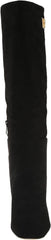 Sam Edelman Faren Black Suede Squared Toe Block Heeled Knee High Fashion Boots