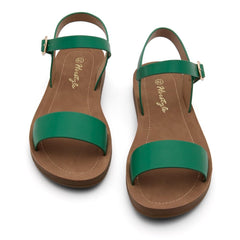 Herstyle Womens Monday Open Toes One Band Ankle Strap Flat Sandals