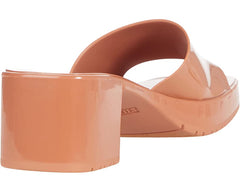 Steve Madden Harlin Camel Open Toe Slide-On Single Strap Heeled Sandal