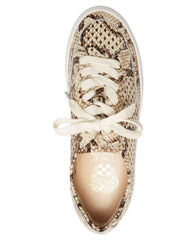 Vince Camuto Karshey Oatmeal Multi Snake Fashion Lace-up Platform Sneakers