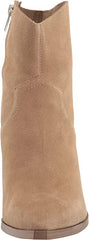 Steve Madden Cate Sand Suede Block Heel Pointed Toe Pull On Fashion Ankle Boots