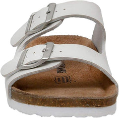 Cushionaire ladies slip on sandals adjustable buckles