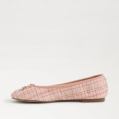 Sam Edelman Felicia Pink Salt Multi Luxe Slip On Round Toe Flexible Ballet Flats