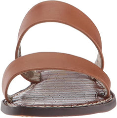 Sam Edelman Gala Slide Saddle Leather Open Toe Two Piece Flat Slip On Sandals
