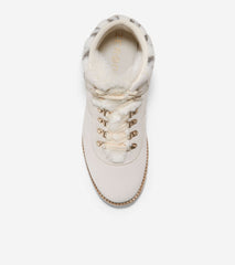Cole Haan Zerogrand Explore Upstate Hiker Birch/Ivory/Faux Shearling Ankle Boots