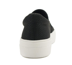 Soda Hike ~ Slip On Double Layer Foam Padded Cushion Sock Fashion Sneakers (7, Black Cobra)
