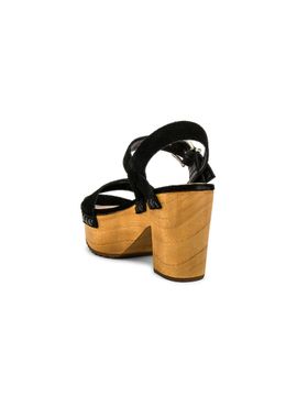 Schutz Gaylah Black Open Toe Buckle Ankle Strap Slingback Platform Sandals