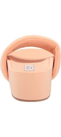 Steve Madden Robyn Peach Fashion Slip On Platform Slide Casual Flat Sandals